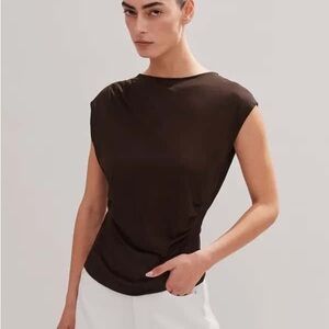 ME + EM Sheer Drapped Tank Top